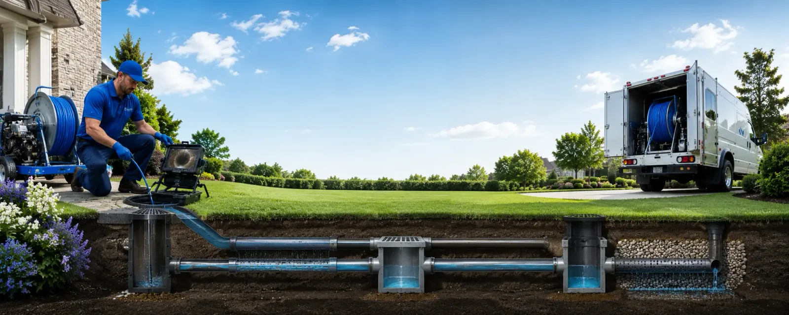 Outdoor drain cleaning information for Amo, IN
